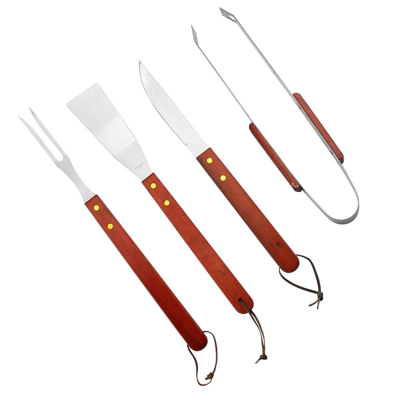 BS-3139 Wooden Handle BBQ Tools High Quality 4pcs BBQ Tool set