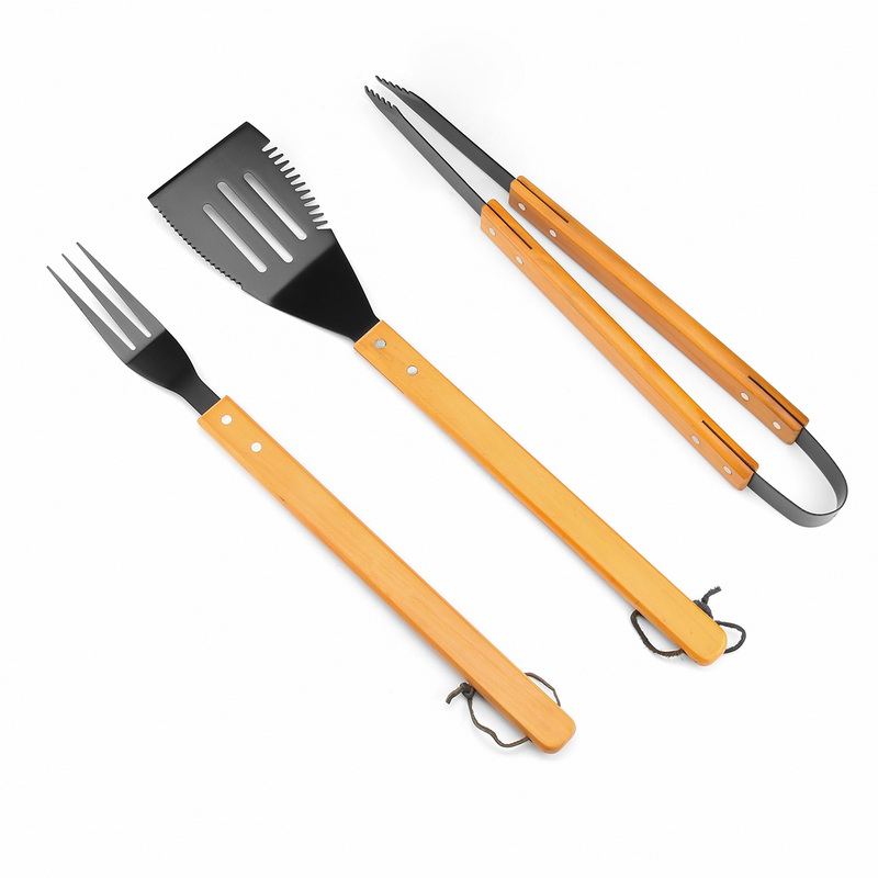 BS-3143 Multifunction Portable Outdoor BBQ Set With Pine Handle