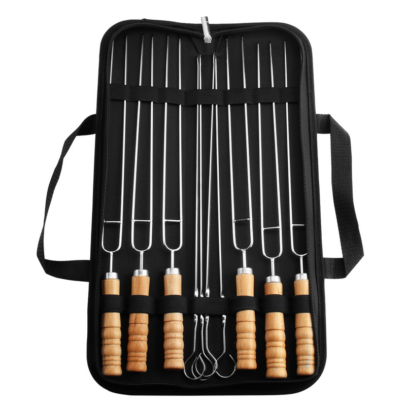 SK-2115A Roasting Skewer Stainless Steel BBQ Grilled Meat Skewers Set