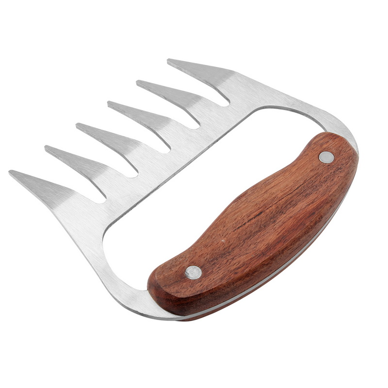 BK-7126 Professional Factory Barbecue BBQ Claw Outdoor Camping Barbecue Forks with Wooden Handle