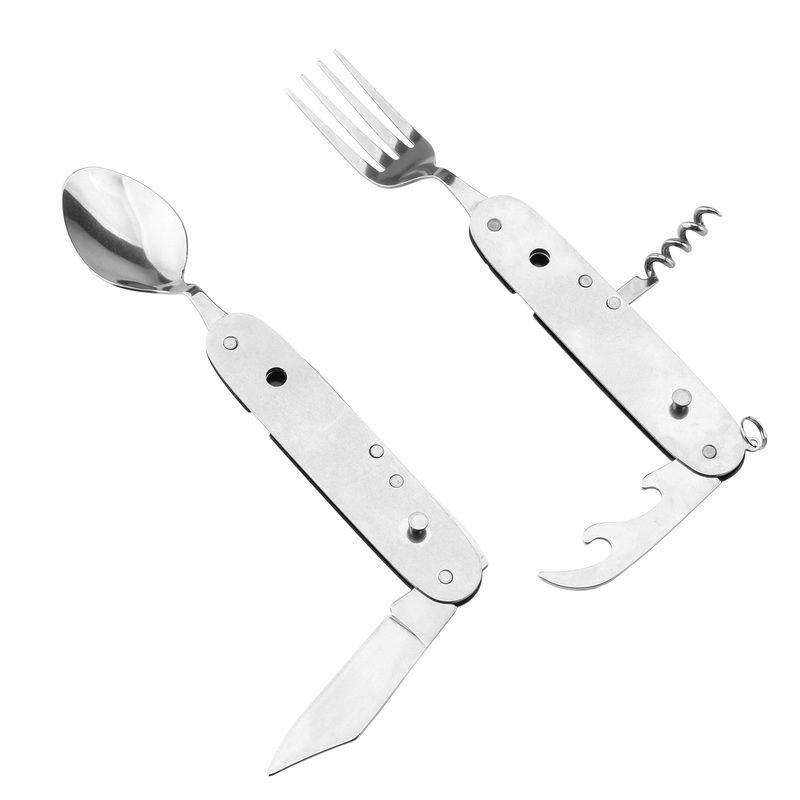 CT-8023 Multifunctional Tableware Camping Folding Pocket Picnic Utensil