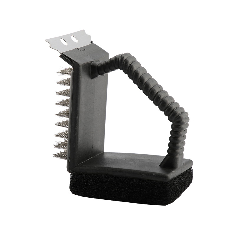 BQ-6102 Small Steel Wire Cleaning Brush Efficient BBQ Rescue Grill Cleaner Accessories