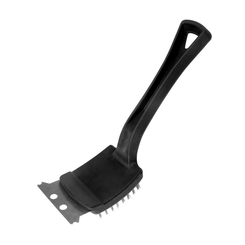 BQ-6113 BBQ Cleaner Accessories Barbecue Cleaning Brush With Scraper For Outdoor Grill