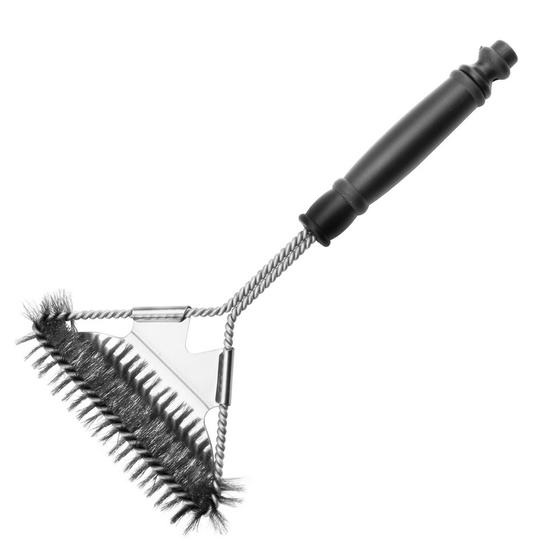 BQ-6125 Hot Selling 3 In 1 Bbq Tools Accessories Cleaning Tool Grill Cleaning Brush