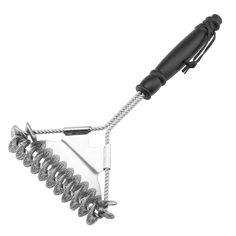 BQ-6124 Stainless Steel Grill Accessories Barbecue Cleaning Brush Outdoor BBQ Grill Brush