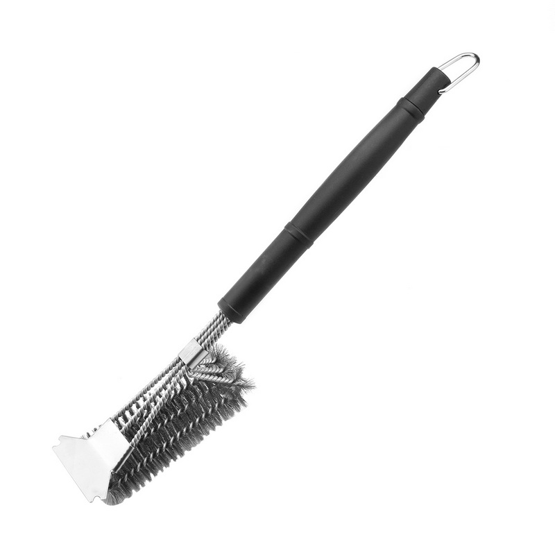BQ-6127 steel wire Stainless Steel Wire Barbecue Cleaning Brush Steam Cleaner Grill Bbq Brush For Grill
