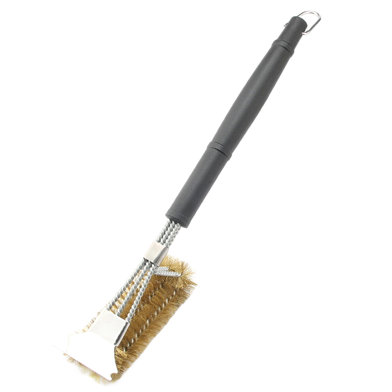 BQ-6127 copper wire Premium BBQ Cleaning Kit Convenient Hanging Cleaning Grill Brush