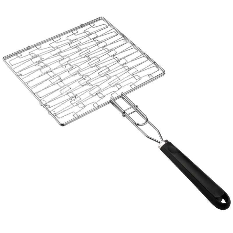 BQ-1209 Kitchen Outdoor Camp Cooking Bbq Basket Barbecue Vegetable Grilling Mesh Net