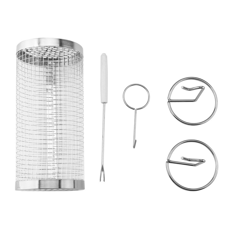 BT-5136S Round Barbecue Basket Cage Roller BBQ Grill Outdoor Baking Cage