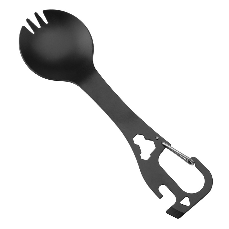 CT-8046 Black Stainless Steel Camp Kitchen Cookware Utensils Tableware Set