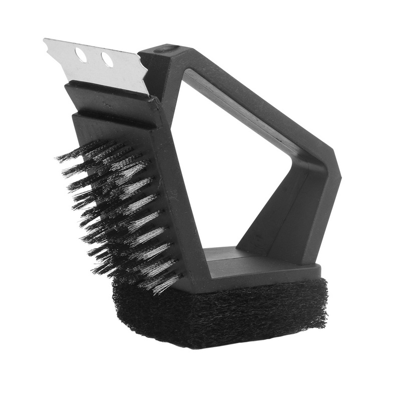 BQ-6101 Steel Wire Cleaned Bbq Grill Scraper Cleaning Brush BBQ Kitchen Accessories