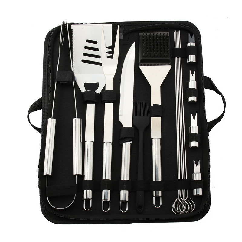 BS-3187 Stainless-Steel Bbq Accessories Set Stock Bbq Grill Tools Set For Outdoor Camping