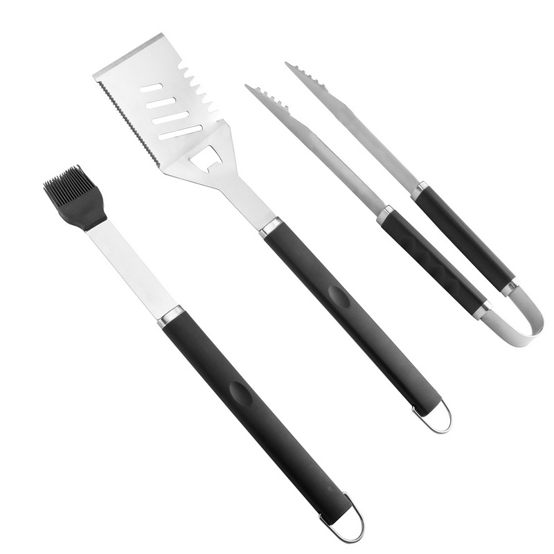 BS-3136B Premium Outdoor Custom 3PCS BBQ Grilling Utensils Tools Set Camping Kitchen Tools