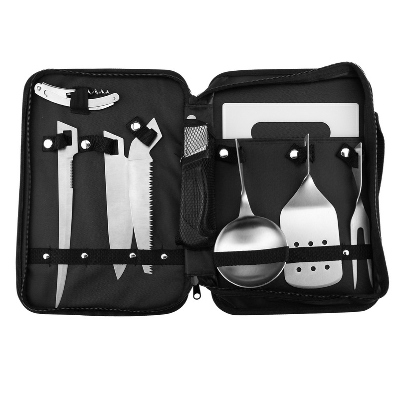 BS-3194B Wholesale Factory Price Portable Camping Cutlery Set Outdoor Tableware Tools Set