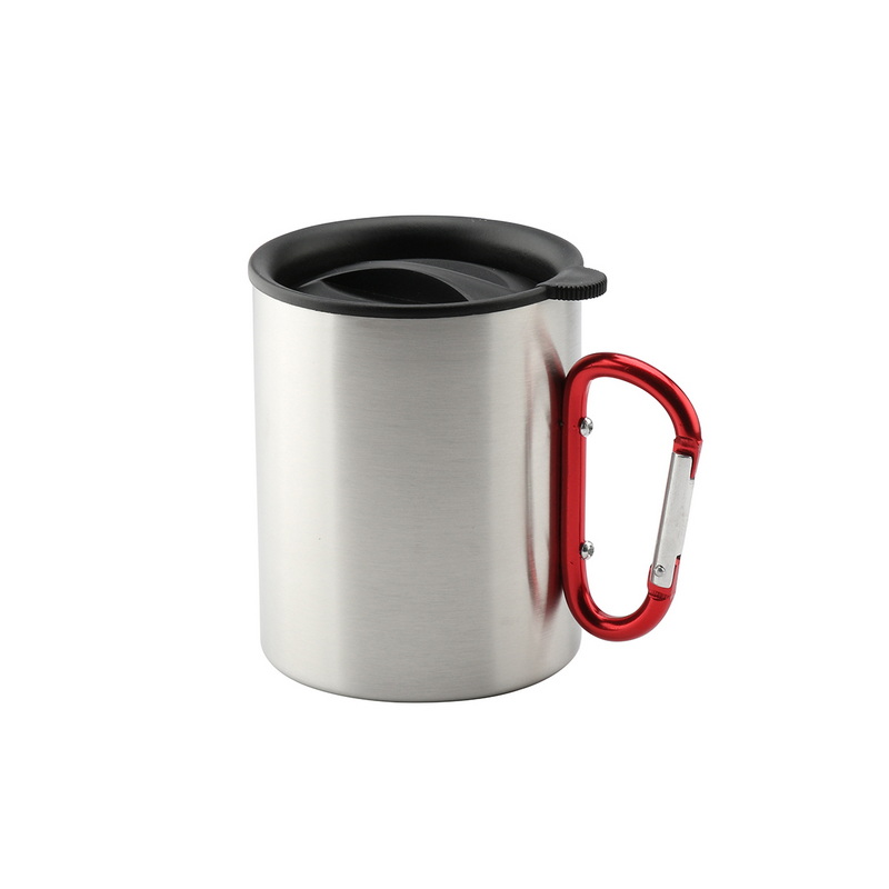 CT-8063 Outdoor Sport Camping Travel Water Bottle Mug Stainless Steel Cup Hook Handle