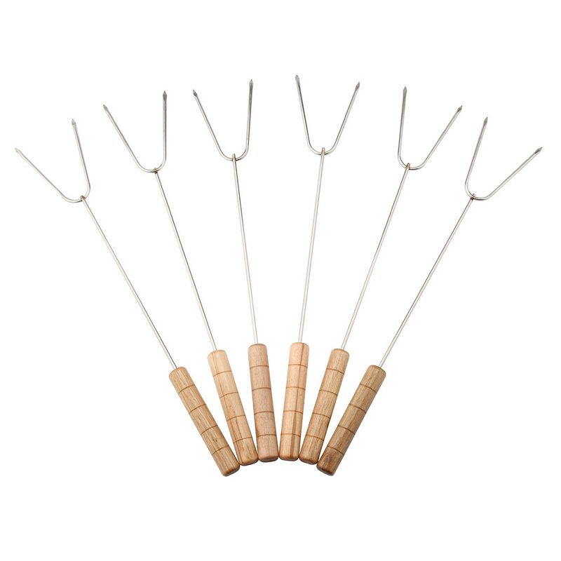 BS-3192 Grilling Kitchen Iron Plating Bbq Fork Barbecue Stick Tools Set For Camping