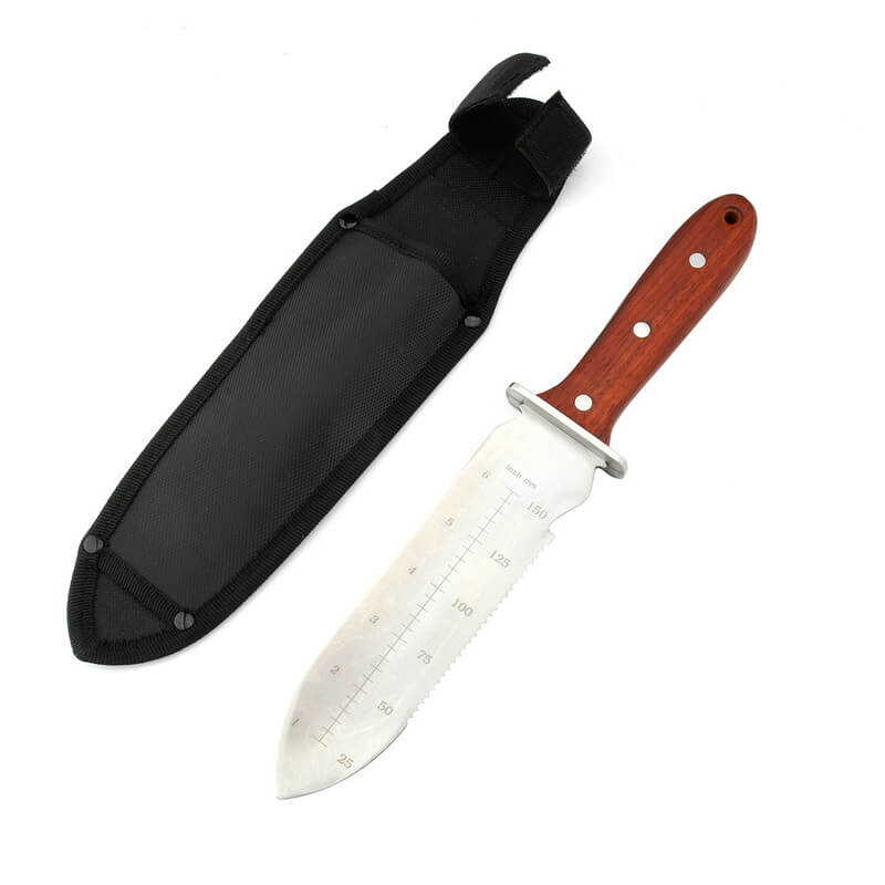 HT-8866 Red Garden Hand Tools Stainless Steel OEM Industrial Digging Weeding Knife Garden Knife