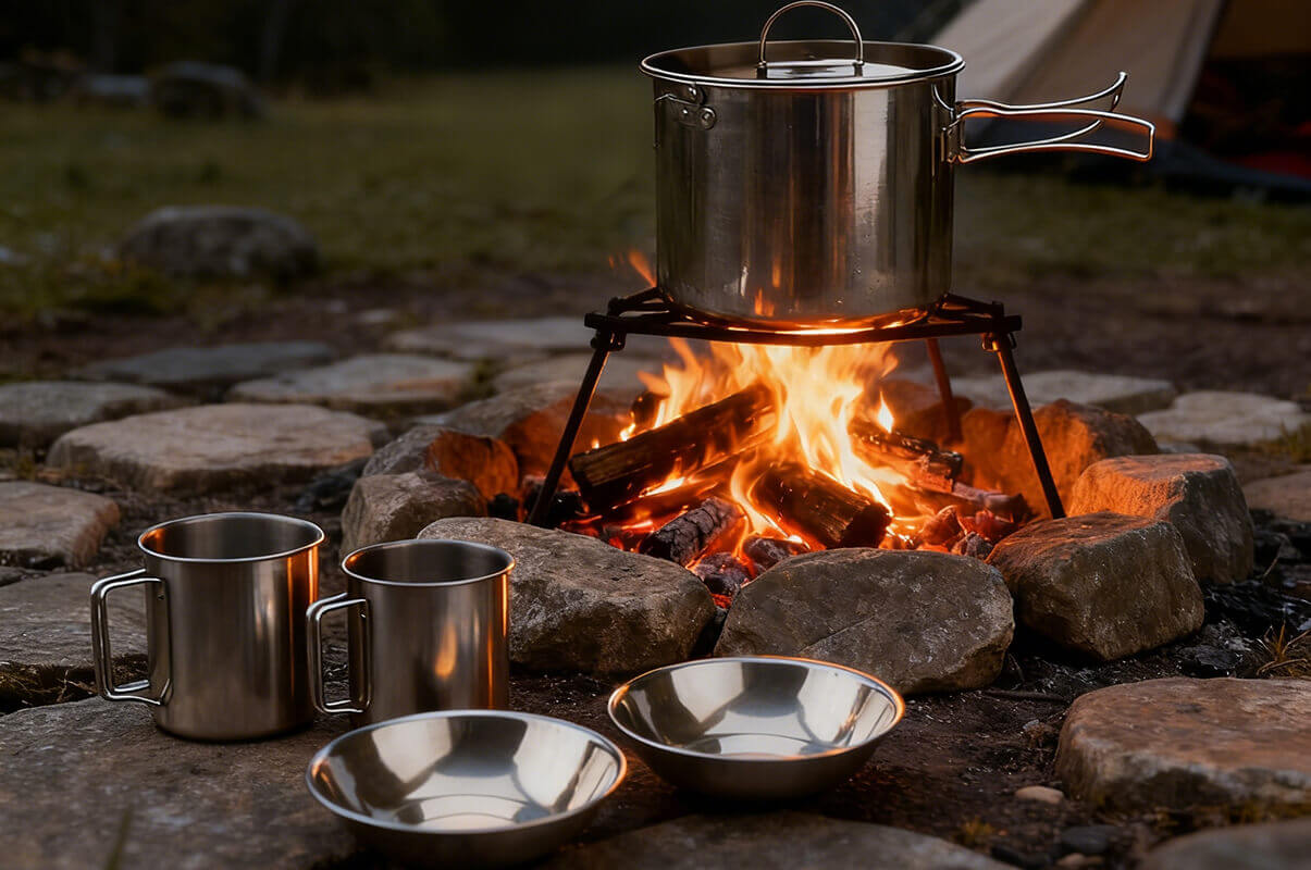 Stainless Steel Camping Cookware Set: A Foreign Camper’s Ticket to Outdoor Gastronomy