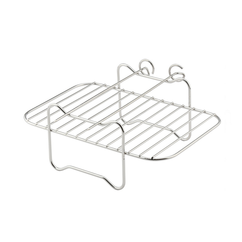 Multi Purpose Grilling Outdoor BBQ Tools Reusable Stainless Steel Rack for Kitchen