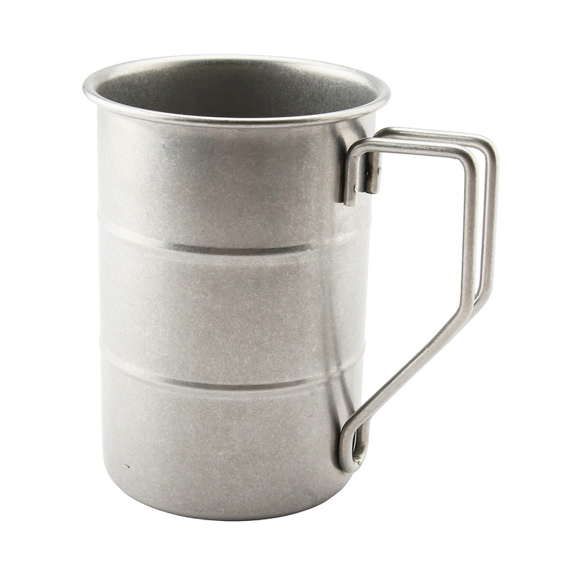 CT-8073 Vintage Stainless Steel Camping Mug Outdoor Coffee Cup Portable Travel Mug for Hiking